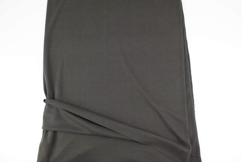 Olive Brushed Rib Knit Jersey Fabric by the yard